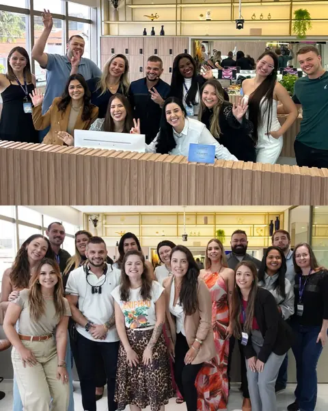 Registro 6 de alunos e professores em uma turma presencial da EME Academy